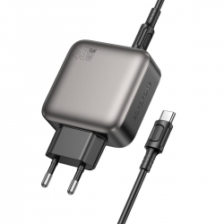 Мережевий зарядний пристрій BOROFONE BAS56A Absolute PD45W (2C1A) charger set (C to C) (EU) Black