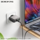 Мережевий зарядний пристрій BOROFONE BAS56A Absolute PD45W (2C1A) charger set (C to C) (EU) Black