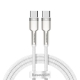 Кабель Baseus Cafule Series Metal Data Cable Type-C to Type-C 100W 1m White