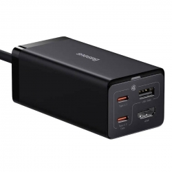 Мережевий зарядний пристрій Baseus GaN5 Pro Desktop Fast Charger 1U+2C+HDMI 67W with 1.5m power cord EU Black
