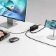 Мережевий зарядний пристрій Baseus GaN5 Pro Desktop Fast Charger 1U+2C+HDMI 67W with 1.5m power cord EU Black