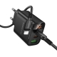 Мережевий зарядний пристрій BOROFONE BA98A Ilustre PD30W (2C1A) charger with digital display set (C to iP) (EU) Black