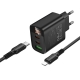 Мережевий зарядний пристрій BOROFONE BA98A Ilustre PD30W (2C1A) charger with digital display set (C to iP) (EU) Black