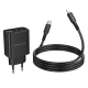 Мережевий зарядний пристрій BOROFONE BA98A Ilustre PD30W (2C1A) charger with digital display set (C to iP) (EU) Black