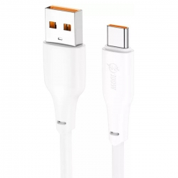 Кабель HOCO X93 USB to Type-C 100W, 1m, TPE, TPE connectors, White