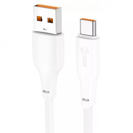 Кабель HOCO X93 USB to Type-C 100W, 1m, TPE, TPE connectors, White