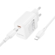 Мережевий зарядний пристрій BOROFONE BN28 Fuente single port PD30W charger set (C to iP) (EU) White