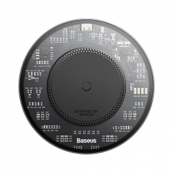 Бездротовий зарядний пристрій Baseus Simple 2 Wireless Charger 15W Cluster Black（Include: Cable Type-C To Type-C 24W 12V/2A 1m C