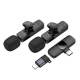 Бездротова мікрофонна система BOROFONE BFK15 Dual-mic lavalier wireless digital microphone (iP/Type-C) Black