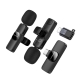 Бездротова мікрофонна система BOROFONE BFK15 Dual-mic lavalier wireless digital microphone (iP/Type-C) Black