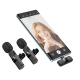 Бездротова мікрофонна система BOROFONE BFK15 Dual-mic lavalier wireless digital microphone (iP/Type-C) Black