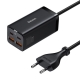 Мережевий зарядний пристрій Baseus GaN3 Pro Desktop Fast Charger 2U+2C 100W EU Black