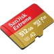 Карта пам'яті microSDXC (UHS-1 U3) SanDisk Extreme A2 512Gb class 10 V30 (R190MB/s,W130MB/s) (adapter SD)