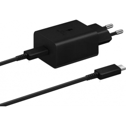 Сетевое зарядное устройство Samsung 45W PD Compact Power Adapter with Type-C cable Black (EP-T4510XBE)