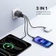 Зарядное устройство UGREEN X515 GaNInfiniti 30W Fast Charger 3-Port