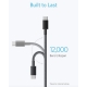Кабель USB Type-C Anker Nylon USB-C to USB-C Fast Charging Cable 60W 1.8m 2 шт. Black (B8753011)   