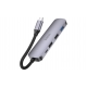 Мультипортовий адаптер Hoco HB27 Type-C to HDTV+USB3.0+USB2.0х2+PD (6931474769329)