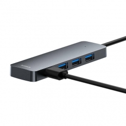 USB-хаб Baseus UltraJoy Series 4in1 USB-A to USB 3.0 15cm Gray (B0005280B811-00)