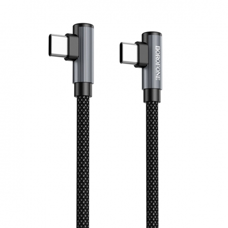 Кабель BOROFONE BU50 elbow magnetic 60W charging data cable Type-C to Type-C 1m Black