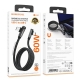 Кабель BOROFONE BU50 elbow magnetic 60W charging data cable Type-C to Type-C 1m Black