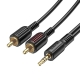 Аудіокабель BOROFONE BL11 3.5mm to double RCA audio cable Black