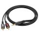 Аудіокабель BOROFONE BL11 3.5mm to double RCA audio cable Black