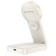 Бездротовий зарядний пристрій HOCO CQ3 Motorcycle folding 3-in-1 magnetic wireless fast charger Milky White
