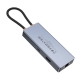 USB-хаб HOCO HB51 Wow 6-in-1 multi-function converter (HDTV+RJ45+PD+USB3.0*3) Deep Space Gray