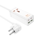Мережевий подовжувач HOCO AC10A Barry PD65W GaN (2C2A with 1 socket) desktop charger White