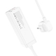 Мережевий подовжувач HOCO AC10A Barry PD65W GaN (2C2A with 1 socket) desktop charger White