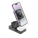 Бездротовий зарядний пристрій HOCO CQ10 Consuelo folding 3-in-1 wireless fast charger Black