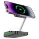 Бездротовий зарядний пристрій HOCO CQ10 Consuelo folding 3-in-1 wireless fast charger Black