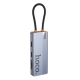 USB-хаб HOCO HB52 Wow 8-in-1 multi-function converter (HDTV+RJ45+SD/TF+PD+Type-C3.0+USB3.0*2) Deep Space Gray