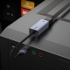 Мережевий адаптер HOCO UA37 USB ethernet adapter (1000 Mbps) Metal Gray
