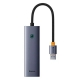 USB-хаб Baseus UltraJoy Series 4-Port HUB Space Grey（USBA to USB3.0*4）