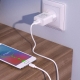 Мережевий зарядний пристрій BOROFONE BA68A Glacier single port charger set(Type-C) 10.5W White