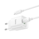 Мережевий зарядний пристрій HOCO C147A Charm PD20W+QC3.0 charger set (C to iP)(EU) White