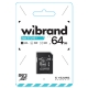 Карта пам'яті microSDXC (UHS-1) Wibrand 64Gb class 10 (adapter SD)