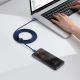 Кабель Baseus Crystal Shine Series Fast Charging Data Cable Type-C to Type-C 100W 2m Blue