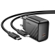 Мережевий зарядний пристрій HOCO CS24A Puerto single-port PD25W charger set (C to iP)(EU) Black