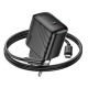 Мережевий зарядний пристрій HOCO CS24A Puerto single-port PD25W charger set (C to iP)(EU) Black
