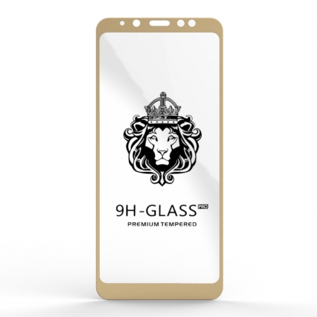 Защитное стекло Glass 9H Samsung Galaxy A8 Plus Gold