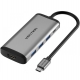 USB-хаб Vention Type-C to HDMI/USB3.0*3/PD Converter 0.15M Gray Metal Type (CNBHB)