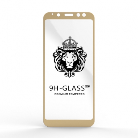 Защитное стекло Glass 9H Samsung Galaxy A8 2018 Gold
