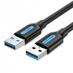 Кабель-подовжувач Vention USB 3.0 A Male to A Male  Cable 0.5M Black PVC Type (CONBD)
