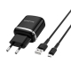Мережевий зарядний пристрій BOROFONE BA36A High speed single port QC3.0 charger set 18W(Micro) Black