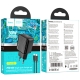 Мережевий зарядний пристрій HOCO CS22A Value single port PD30W charger set(Type-C to Type-C) Black