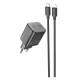 Мережевий зарядний пристрій HOCO N42 Elogiado dual-port PD45W(2C) charger set(C to iP) Black