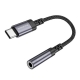 Перехідник BOROFONE BV24 Graceful digital audio converter cable Type-C to 3.5mm Metal Grey