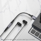 Перехідник BOROFONE BV24 Graceful digital audio converter cable Type-C to 3.5mm Metal Grey